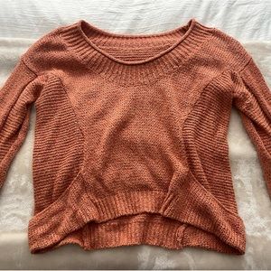 Orange knit sweater